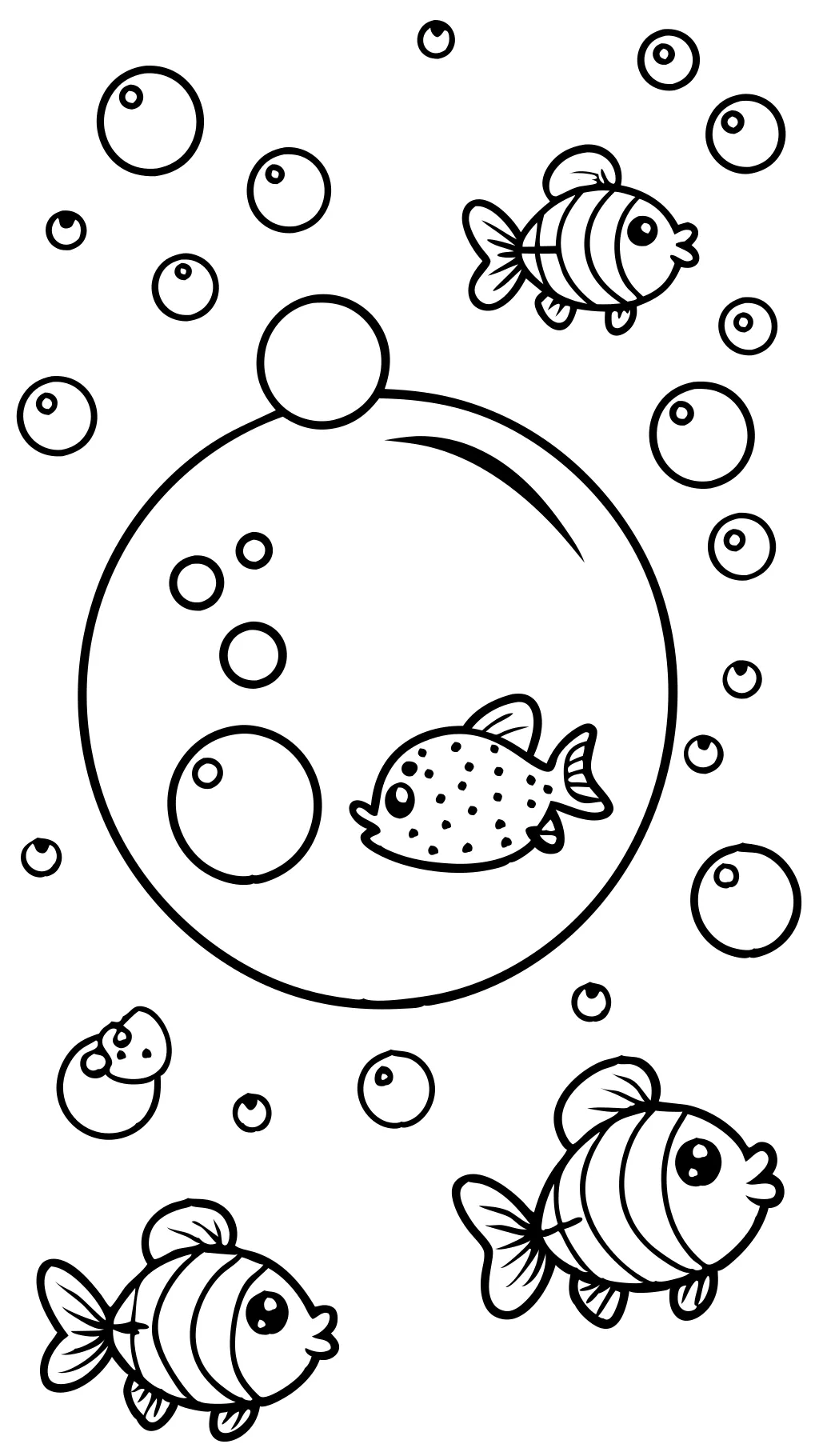 bubbles coloring page